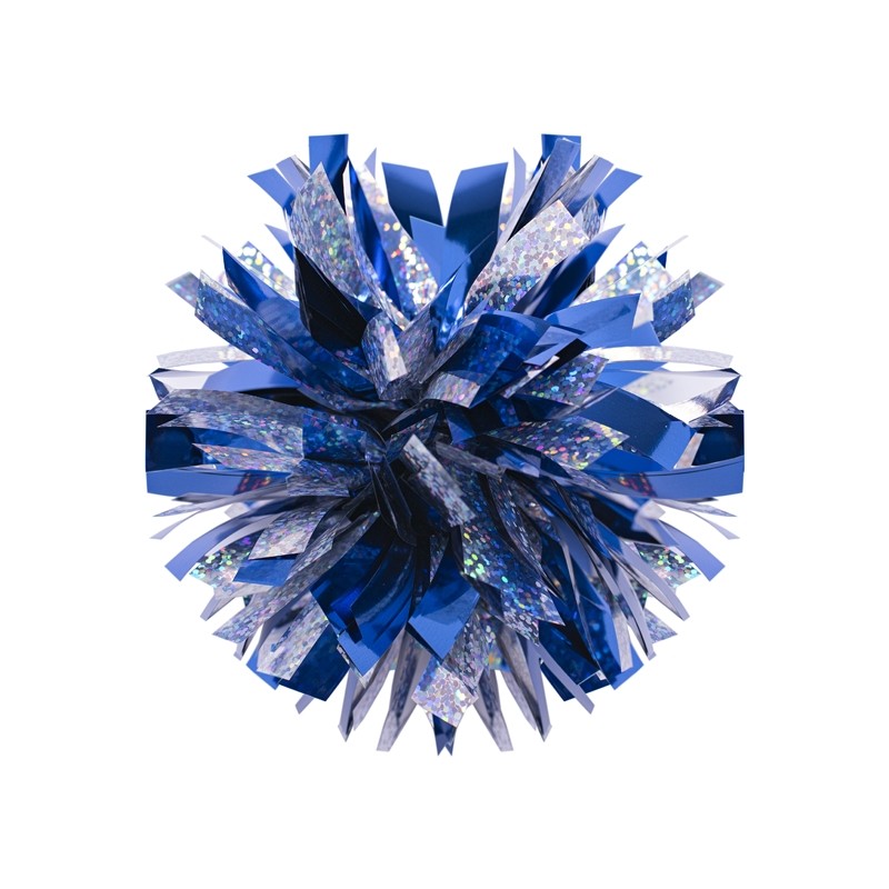 Mini poms - Blu Royal e Argento